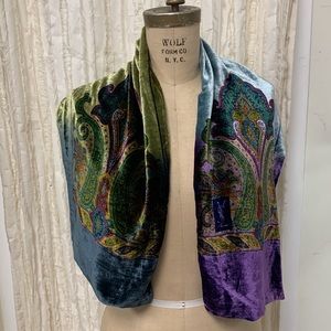 Yves Saint Laurent velvet scarf